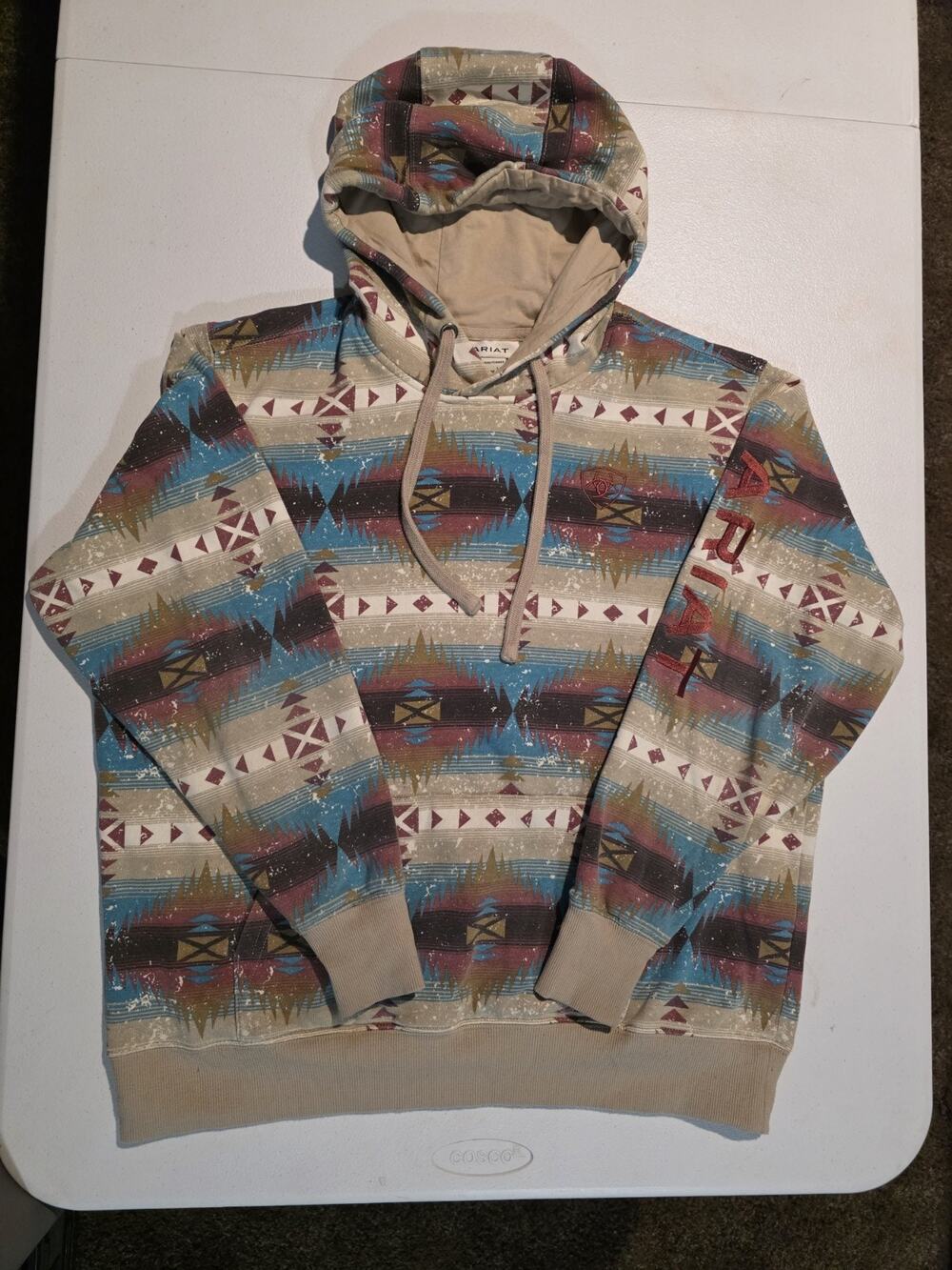 Ariat Womens Large Hoodie Southwestern Aztec Geometric Print Pullover Western